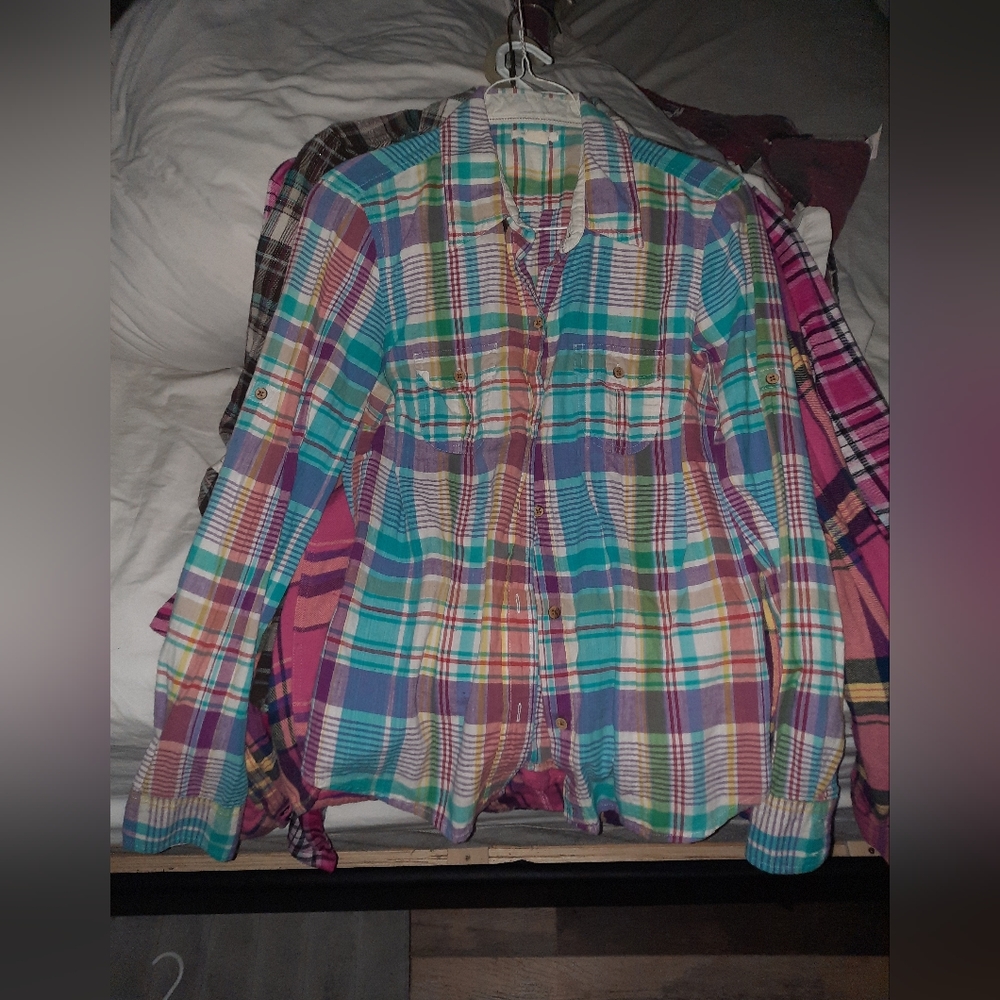 3 plaid shirts